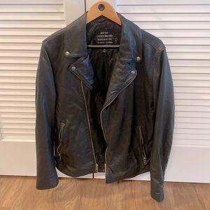 Men’s Lucky Brand Black Moto Leather Jacket